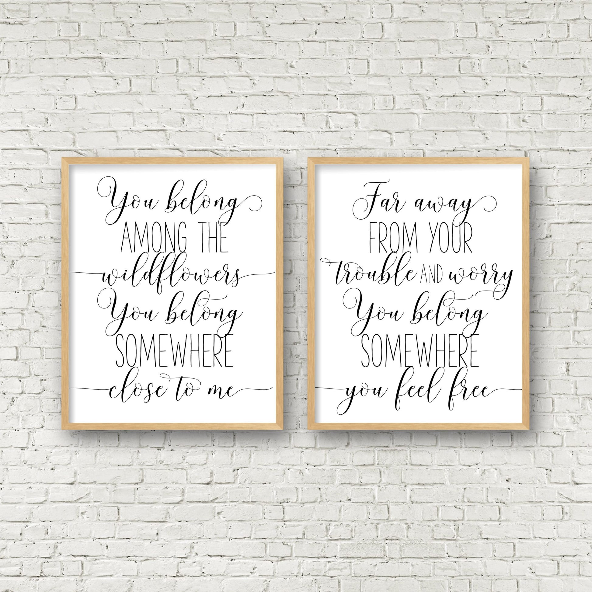 You Belong Among the Wildflowers, Tom Petty Wall Art, Girl Quotes Room Decor