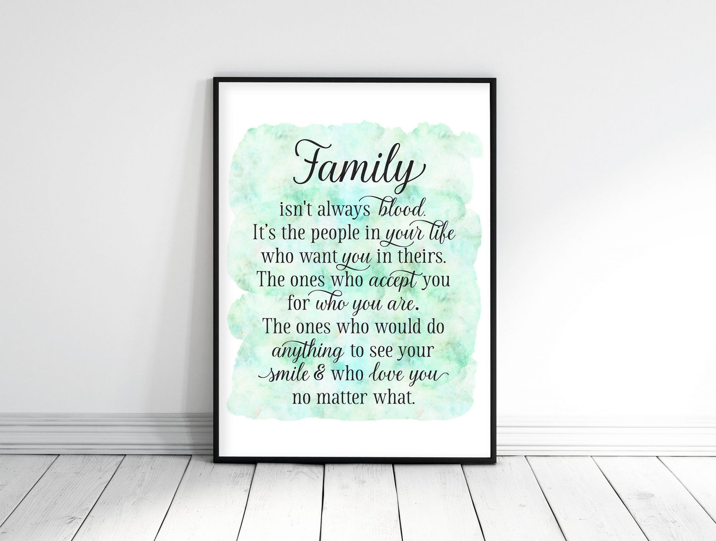 Family Isn't Always Blood, Friend Gift, Family Sign, Nursery Print Room wall Art