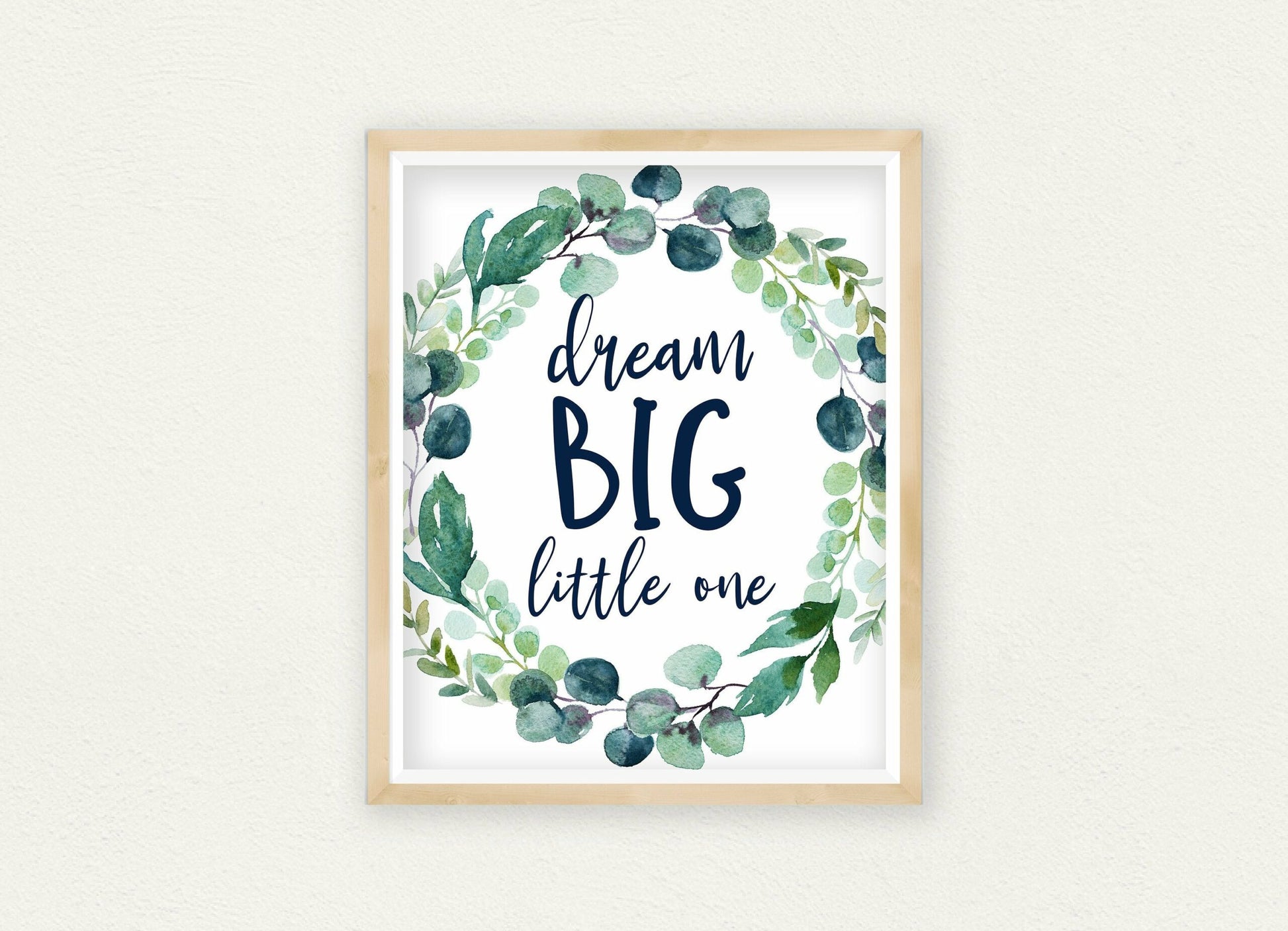 Dream Big Little One, Girls Nursery Printable Wall Art, Girls Nursery Decor