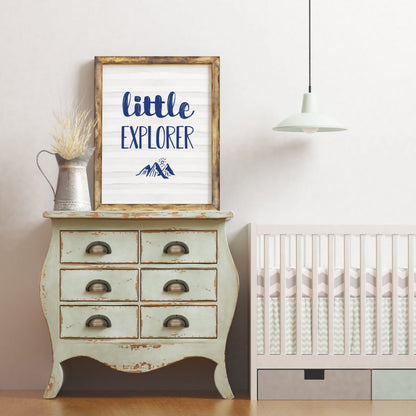 Tribal Nursery Art Little Explorer Sign, Nursery Boy Wall Home Decor, Nursery Print