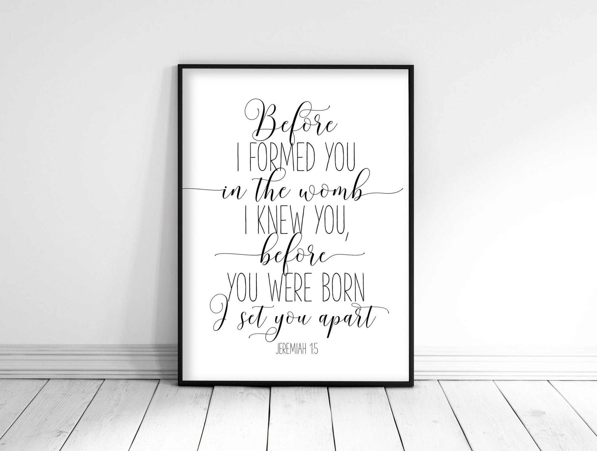 Before I Formed You In The Womb I Knew You, Jeremiah 1:5, Bible Verse Printable