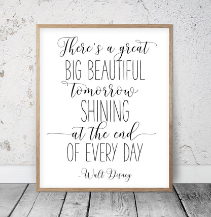 There's A Great Big Beautiful Tomorrow Shining Every Day, Nursery Wall Art