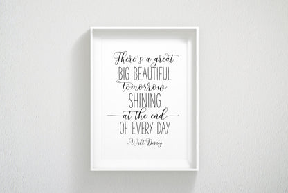 There's A Great Big Beautiful Tomorrow Shining Every Day, Nursery Wall Art