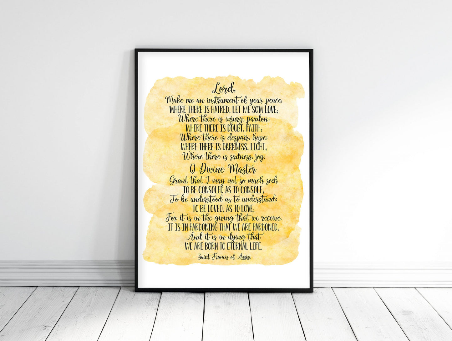 Lord Make Me an Instrument of Your Peace, Saint Francis of Assisi, Prayer Wall Art,Home Decor