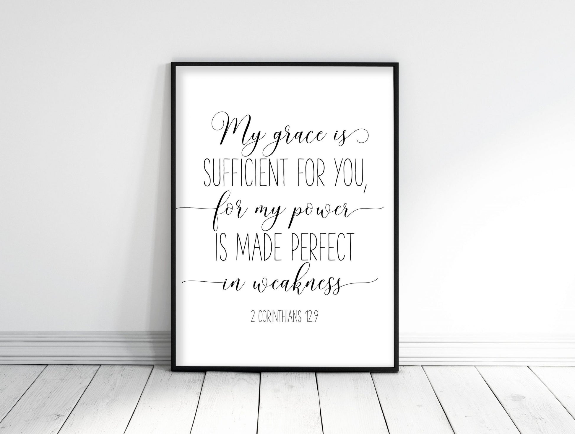My Grace Is Sufficient For You, 2 Corinthians 12:9, Bible Verse Printable Wall Art