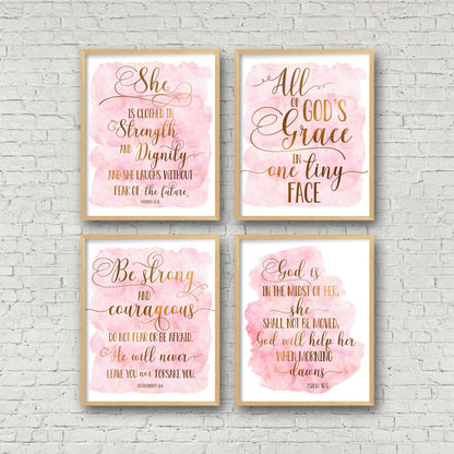 She Is Clothed In Strength And Dignity, Proverbs 31:25, Bible Verse Printable Wall Art
