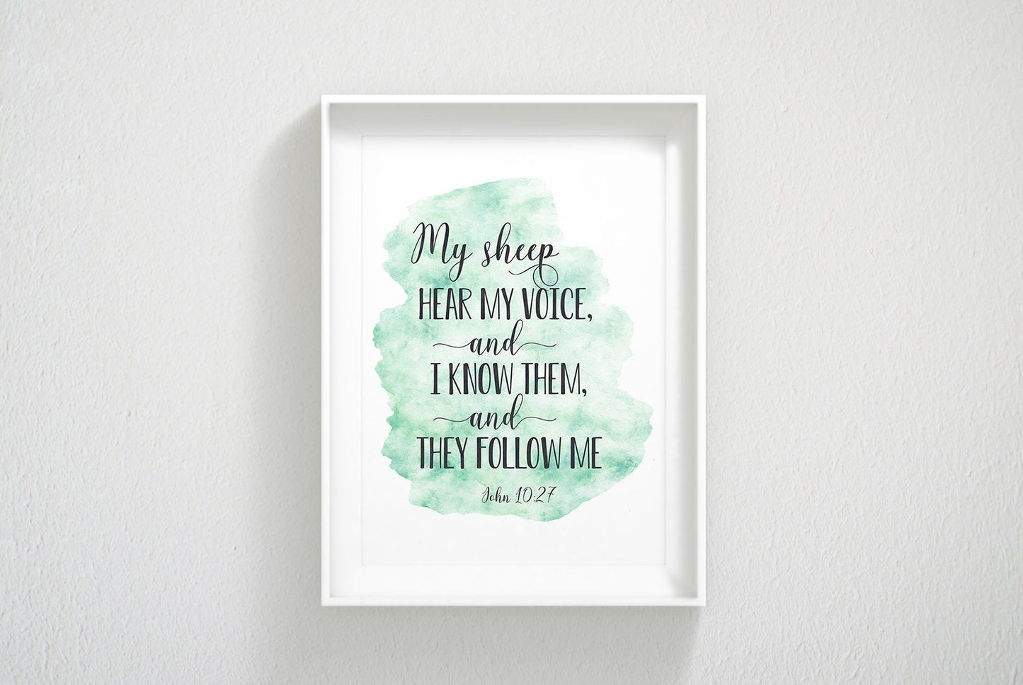 My Sheep Hear My Voice, John 10:27, Bible Verse Printable Wall Art, Nursery Bible Quotes