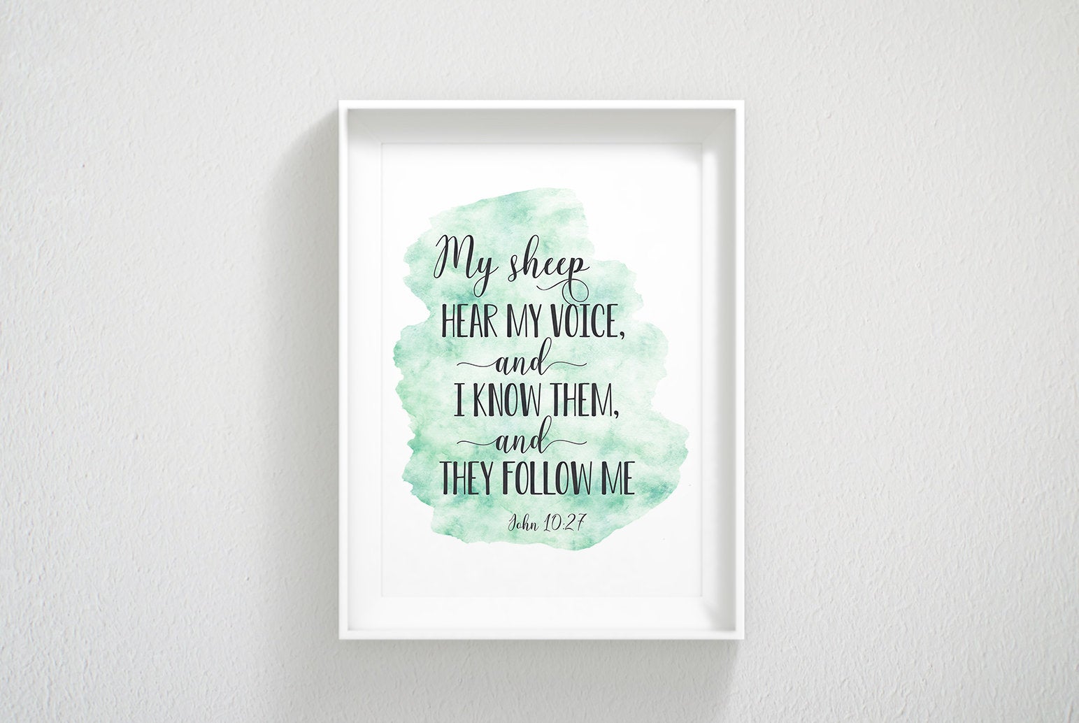 My Sheep Hear My Voice, John 10:27, Bible Verse Printable Wall Art, Nursery Bible Quotes