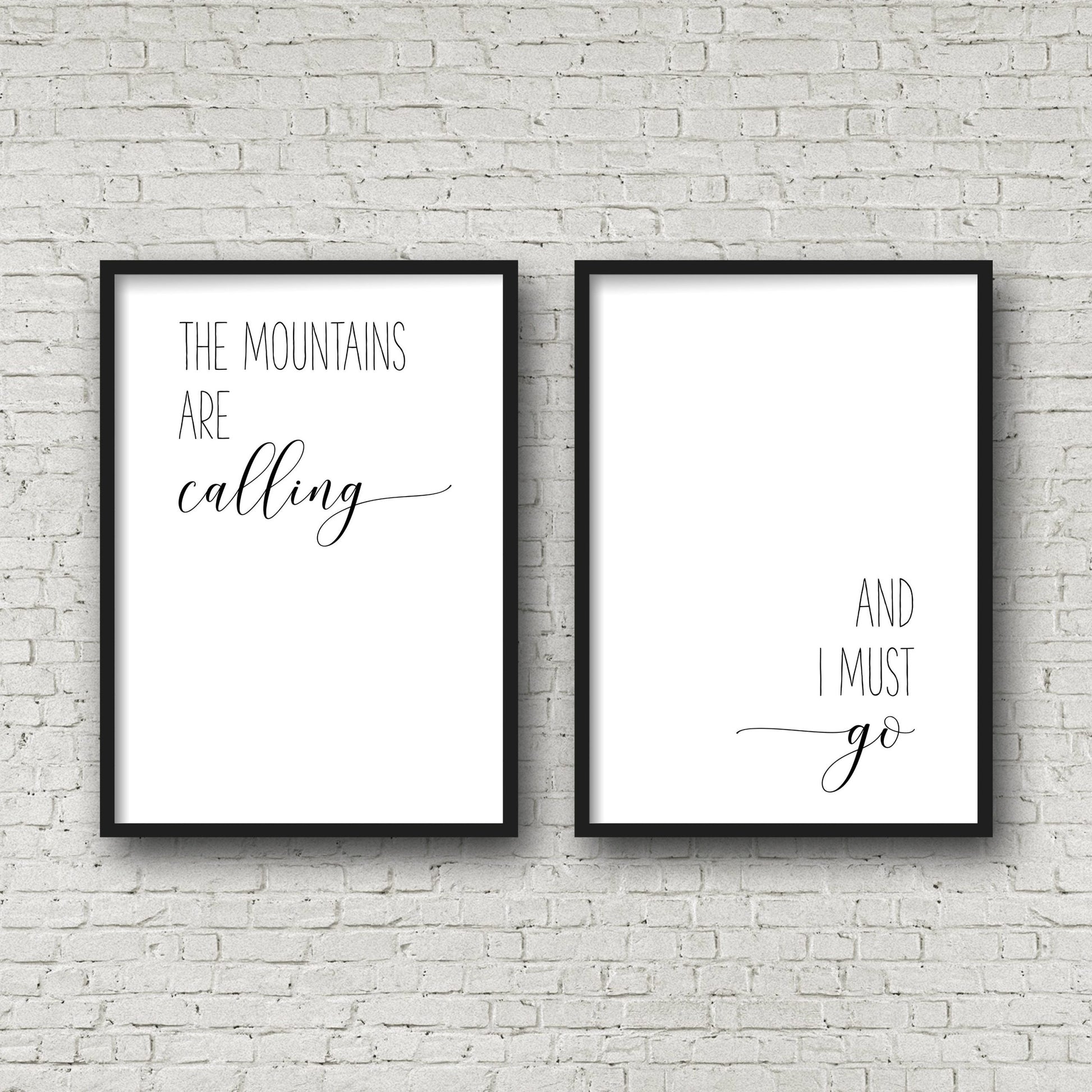 The Mountains are Calling And I Must Go, Adventure Nursery Decor, Kids Room