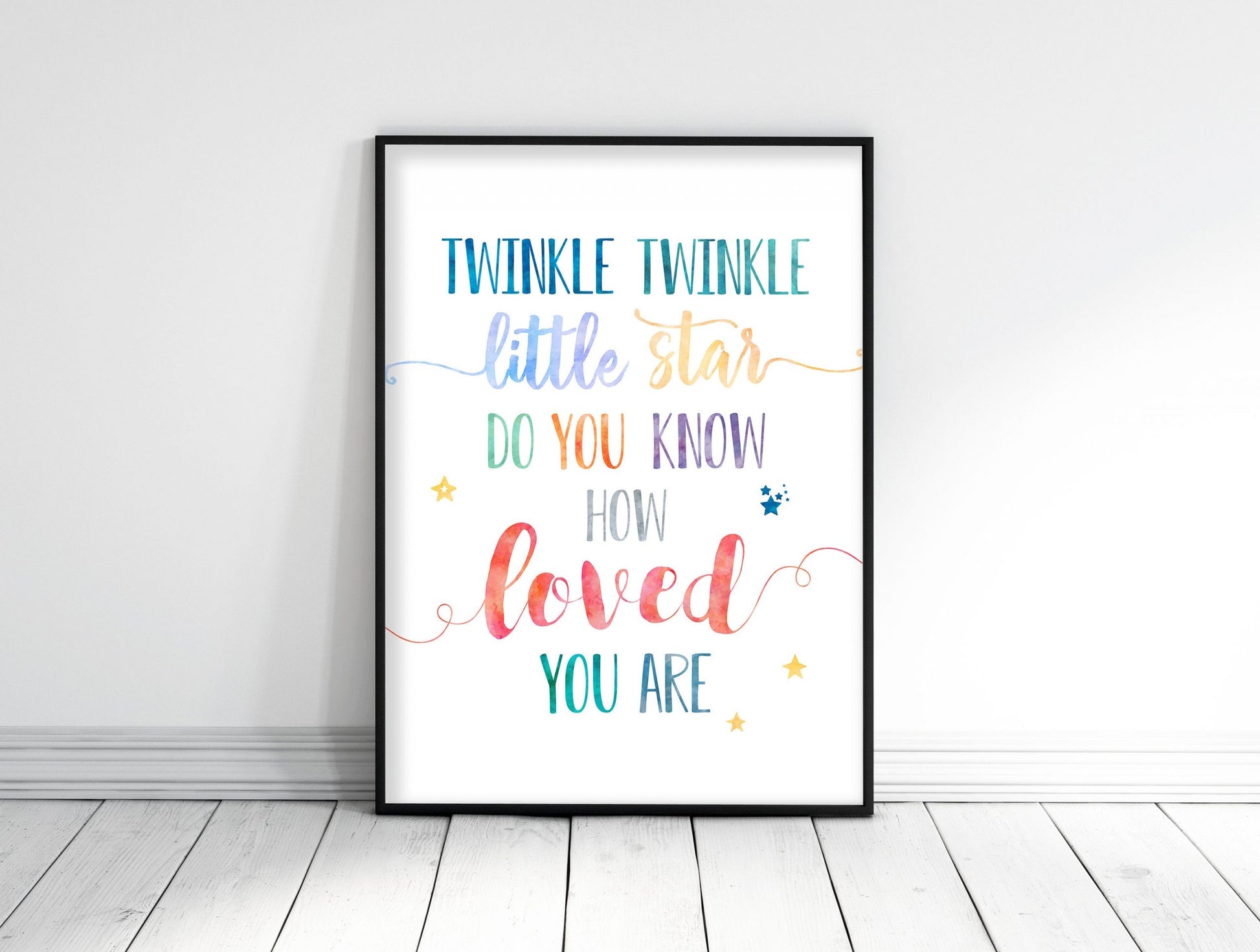 Twinkle Twinkle Little Star, Printable Nursery Wall Art Kids Room Decor Print
