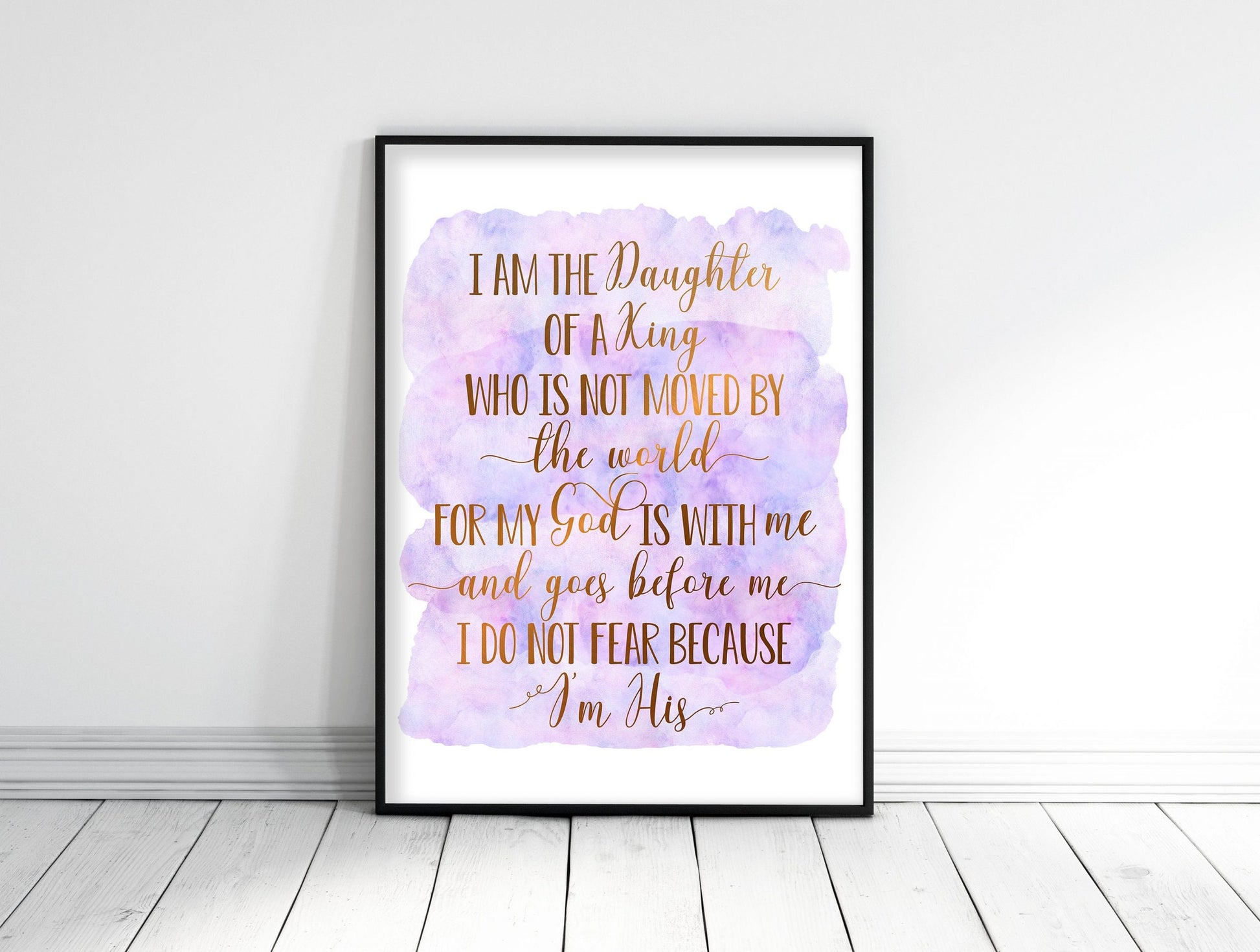 I Am The Daughter Of A King, Bible Verse Printable, Baptism Gift Girl, Nursery Decor Girl