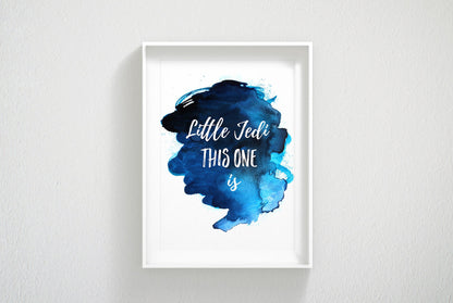 Little Jedi This One Is, Nursery Printable Wall Art, Blue Nursery Decor Boy