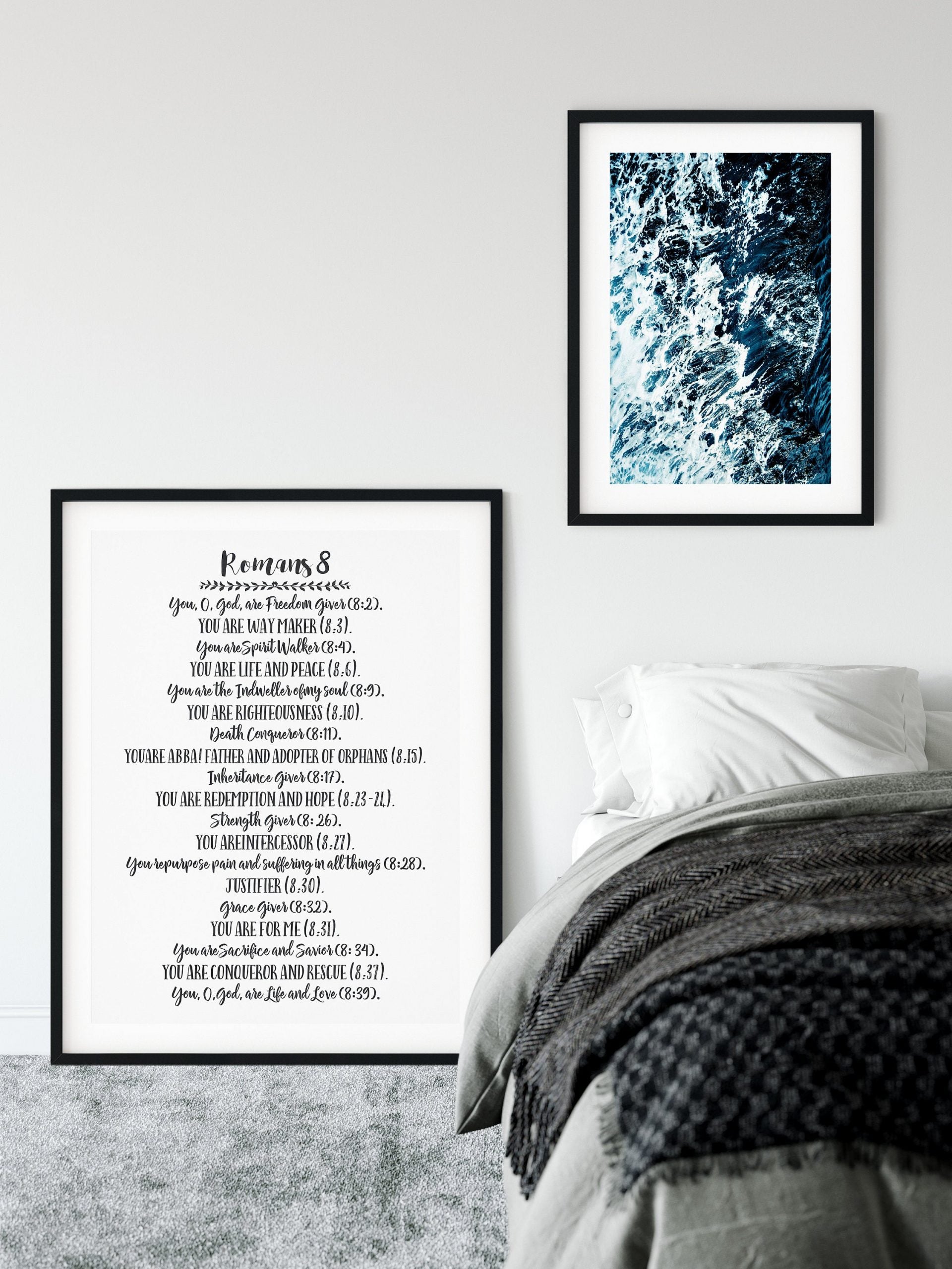 You God Are Freedom Giver, Romans 8, Printable Bible Verse Wall Art, Scripture Prints, Wall Art