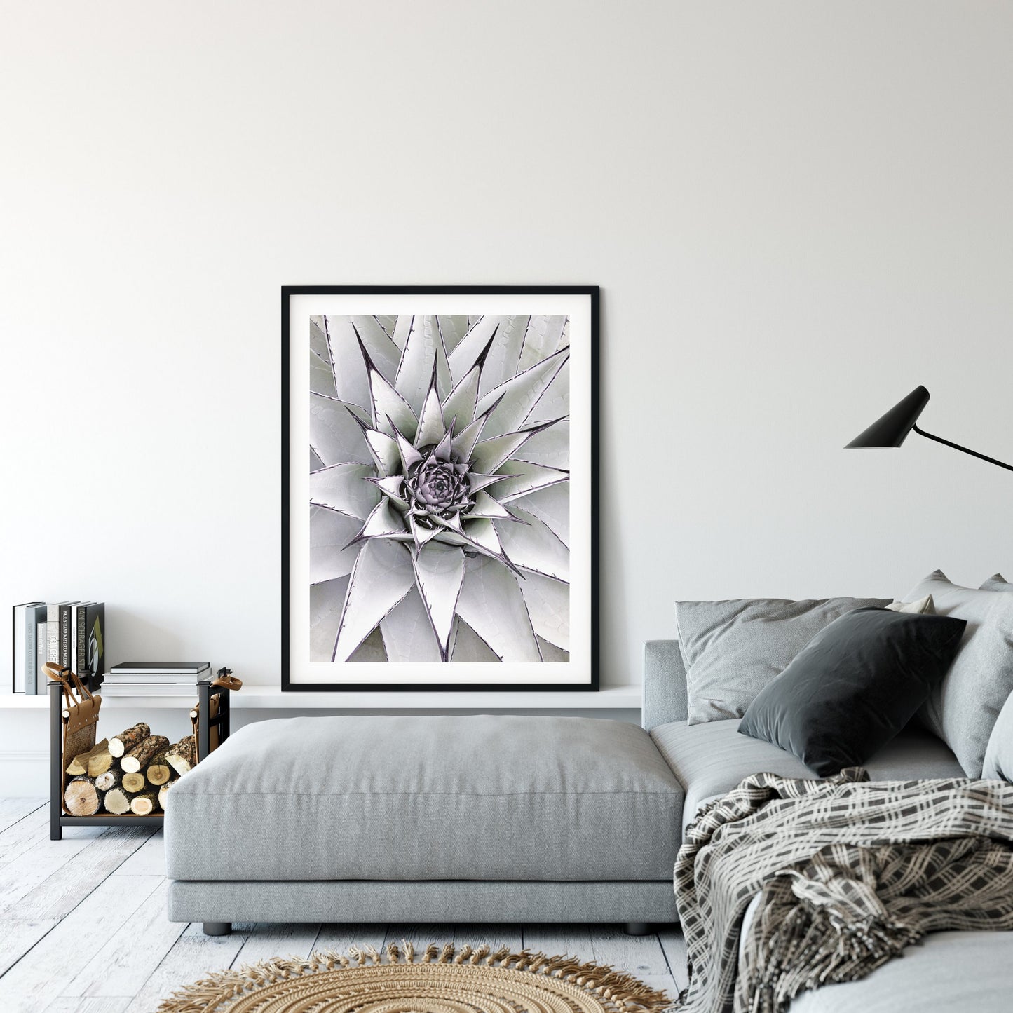 Succulent Agave Art, Modern Wall Print, Minimalist Poster,Room Wall Art Decor
