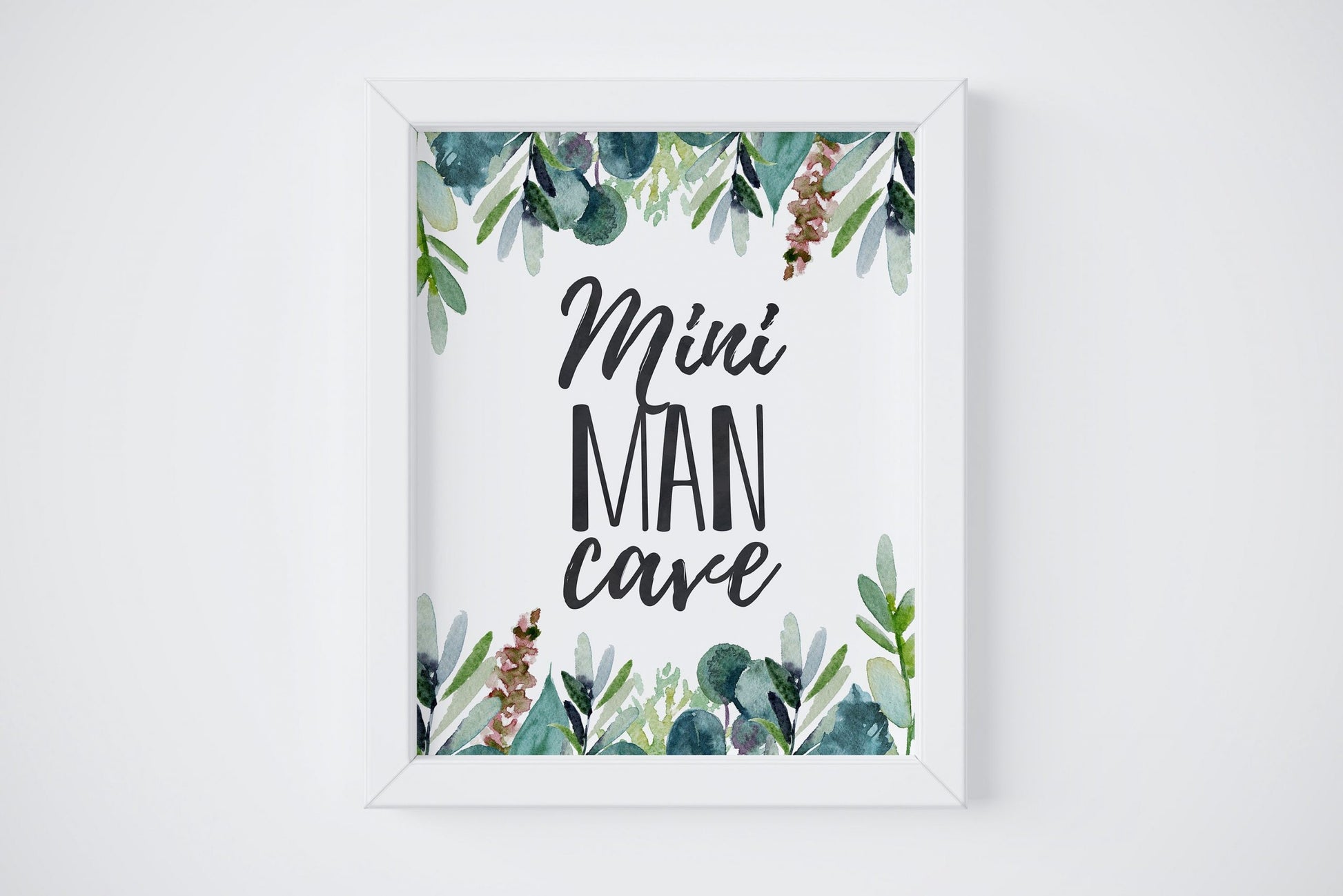 Mini Man Cave, Boys Nursery Prints, Eucalyptus Nursery Decor Room Wall Art