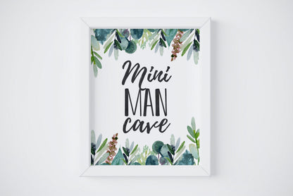 Mini Man Cave, Boys Nursery Prints, Eucalyptus Nursery Decor Room Wall Art