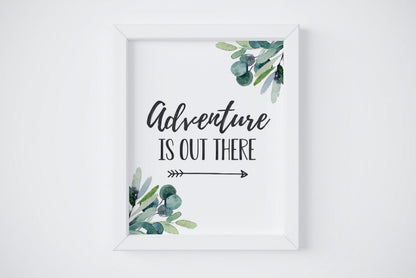Adventure Is Out There, Boys Nursery Prints,Nursery Home Decor Room Wall Art