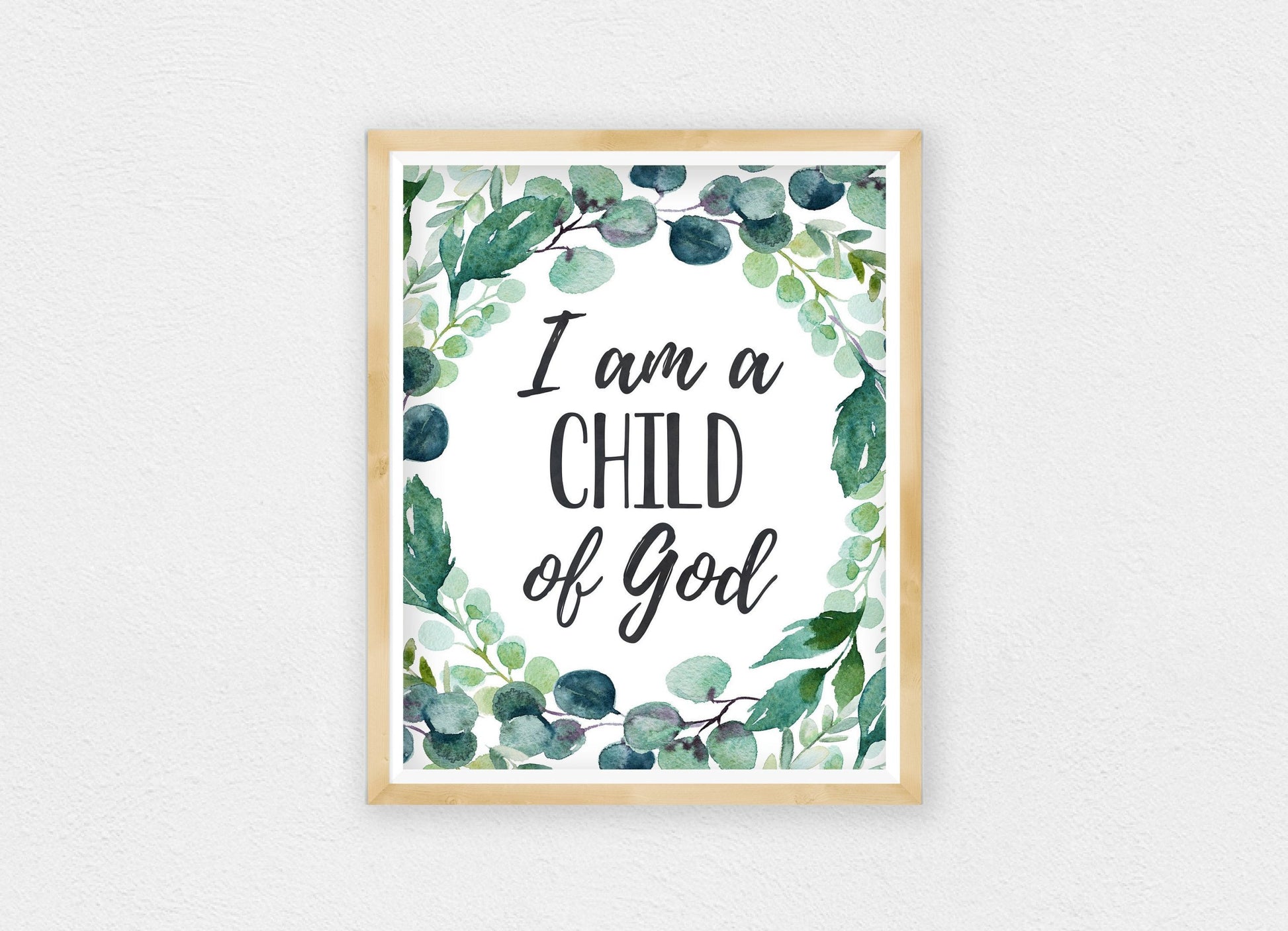 I Am A Child Of God,Boys Nursery Print,Eucalyptus Nursery Decor,Room Wall Art