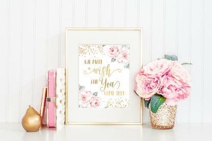 We Made A Wish And You Came True Printable Nursery Wall Art Nursery Decor
