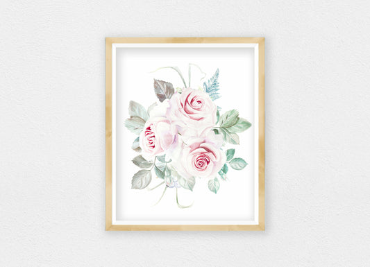 Pink Flowers Print, Peony Watercolor,Peony Bouquet,Nursery Decor Wall Art