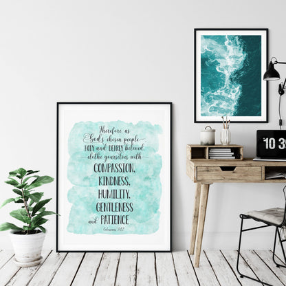 His Mercies Never Come To An End, Lamentation 3:22, Bible Verse Print Wall Art, Nursery Quotes