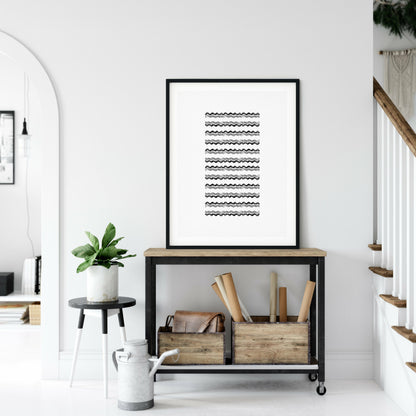 Black White Scandinavian, Modernist Abstract Art Prints, Room Wall Art Decor