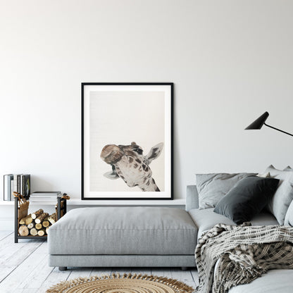 Giraffe Print, Nursery Animal Wall Art, Kids Printable Art, Home Decor Print