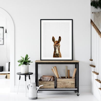 Donkey Print, Farmhouse Decor, Printable Wall Art, Home Decor Animal Print