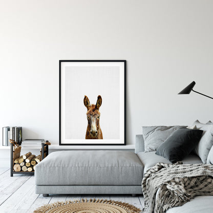 Donkey Print, Farmhouse Decor, Printable Wall Art, Home Decor Animal Print
