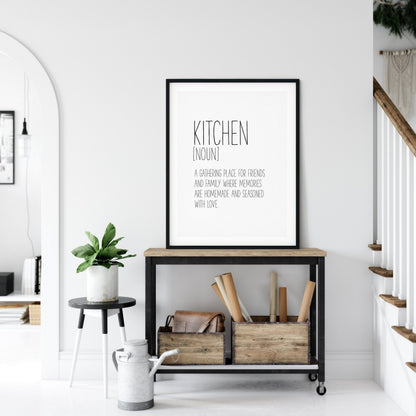 Funny Kitchen Definition Print, Kitchen Printable Wall Art, Home Decor Print
