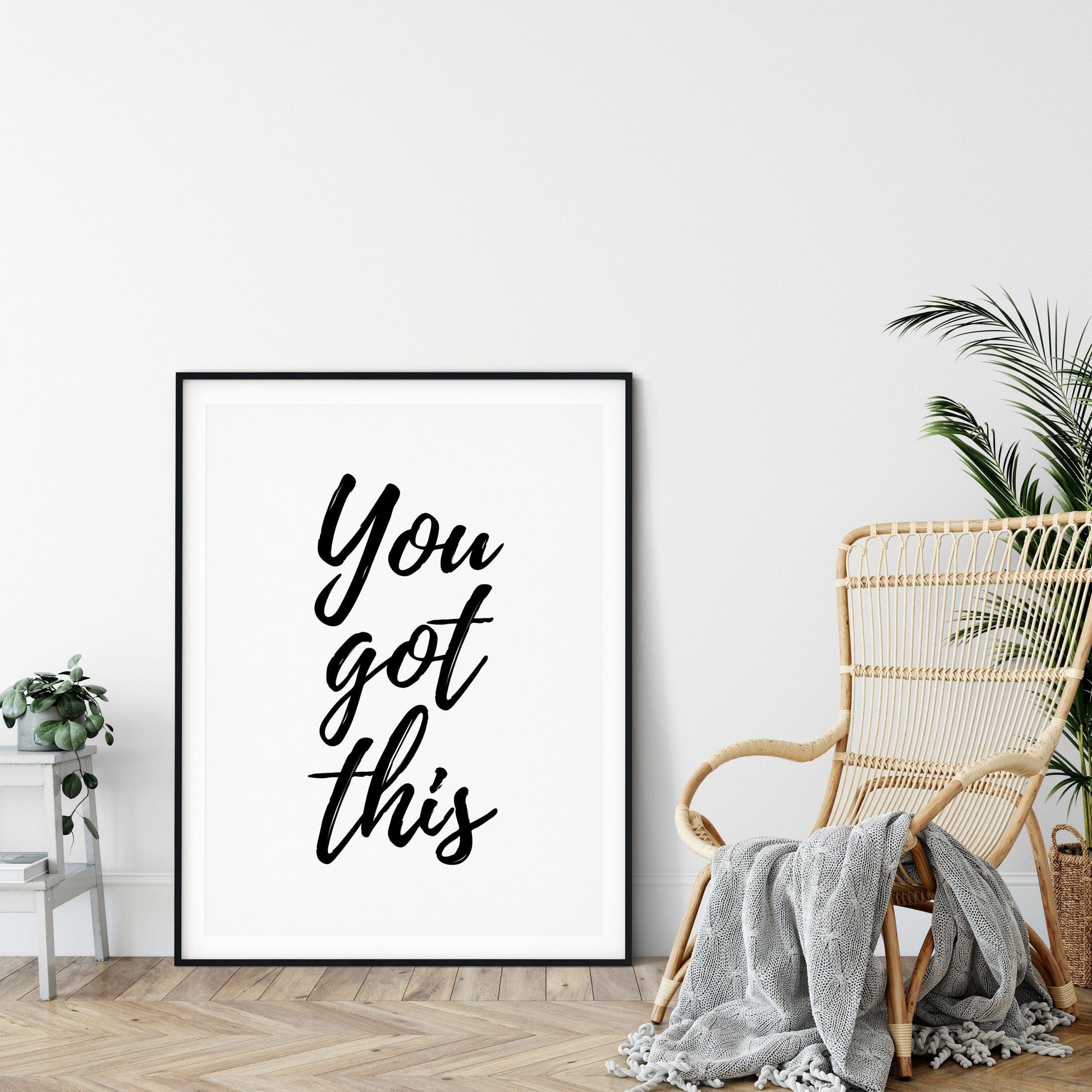 Printable Quotes, You Got This, Black and Gold Prints, Printable Artwork