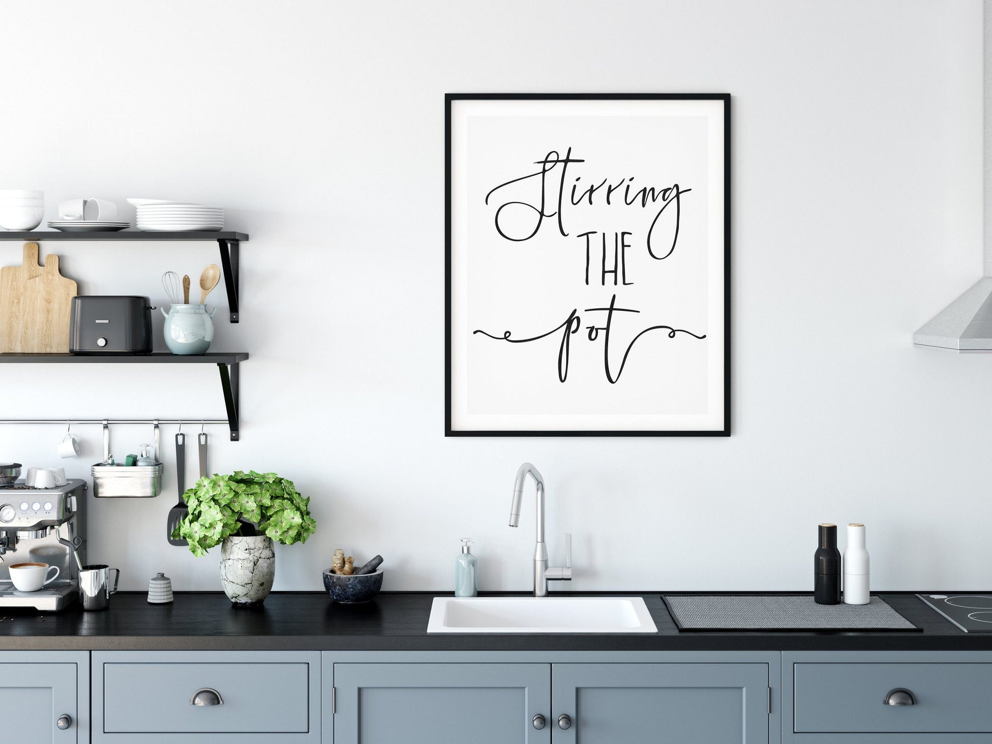 Stirring The Pot, Kitchen Quote, Kitchen Printable Wall Art, Home Decor Print