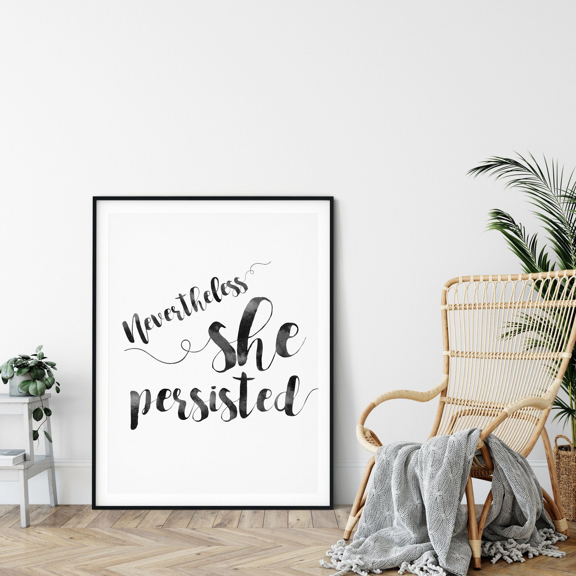 Feminist Print Nevertheless She Persisted,Encouragement Print,Girl Room Decor