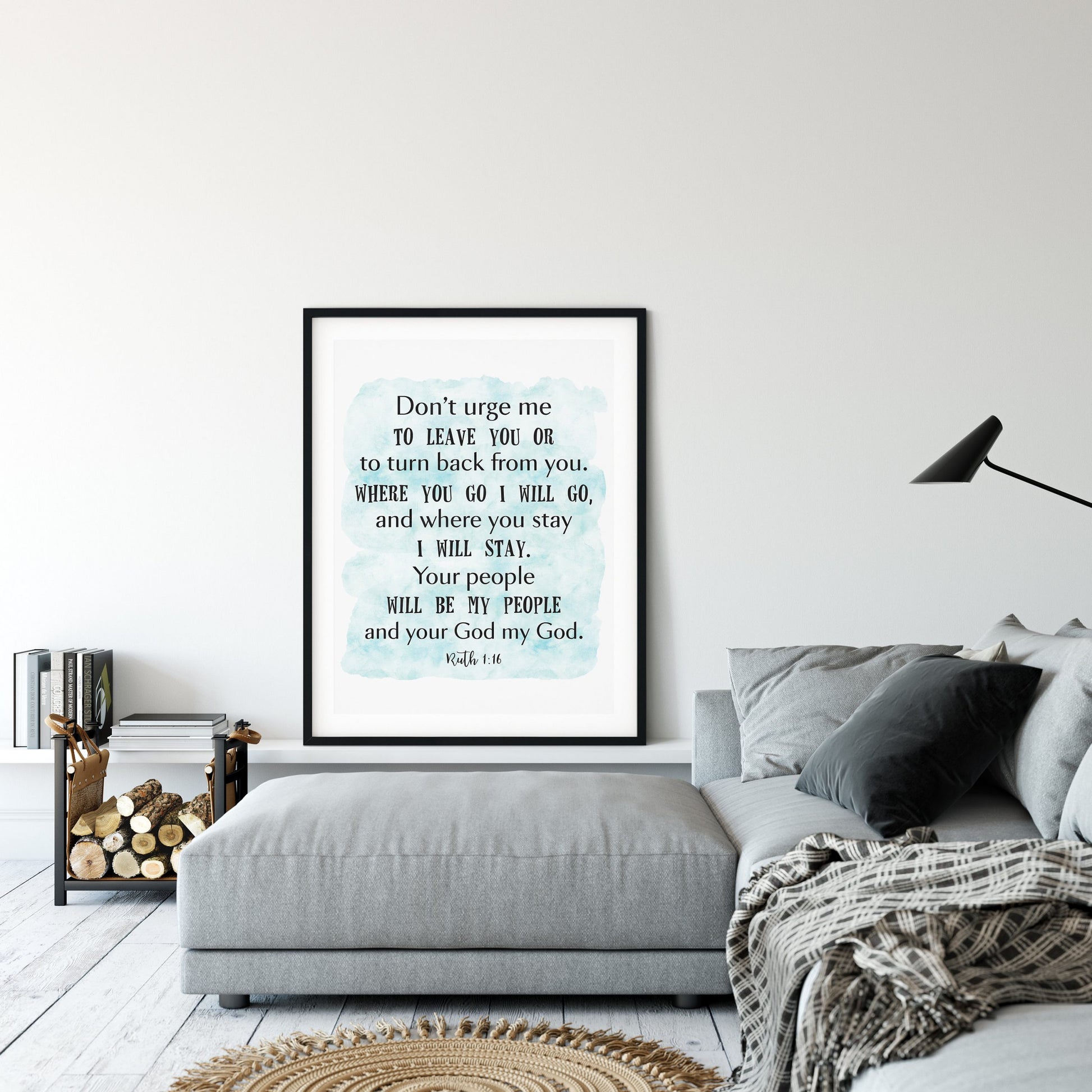 Where You Go I Will Go, Ruth 1:16, Scripture Printable, Christian Wall Art, Bible Verse Printable