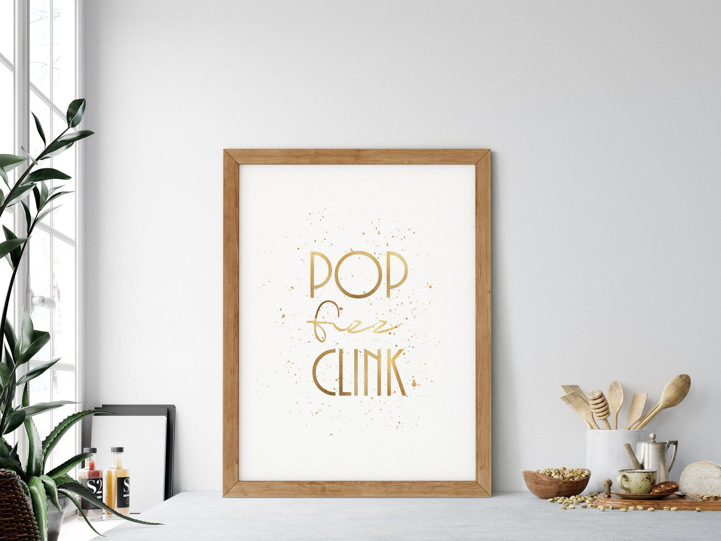 Pop Fizz Clink Bar Wall Decor,Kitchen Printable Wall Art,Kitchen Home Decor Print