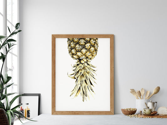 Kitchen Wall Decor, Pineapple Print,Kitchen Printable Wall Art, Home Decor Print