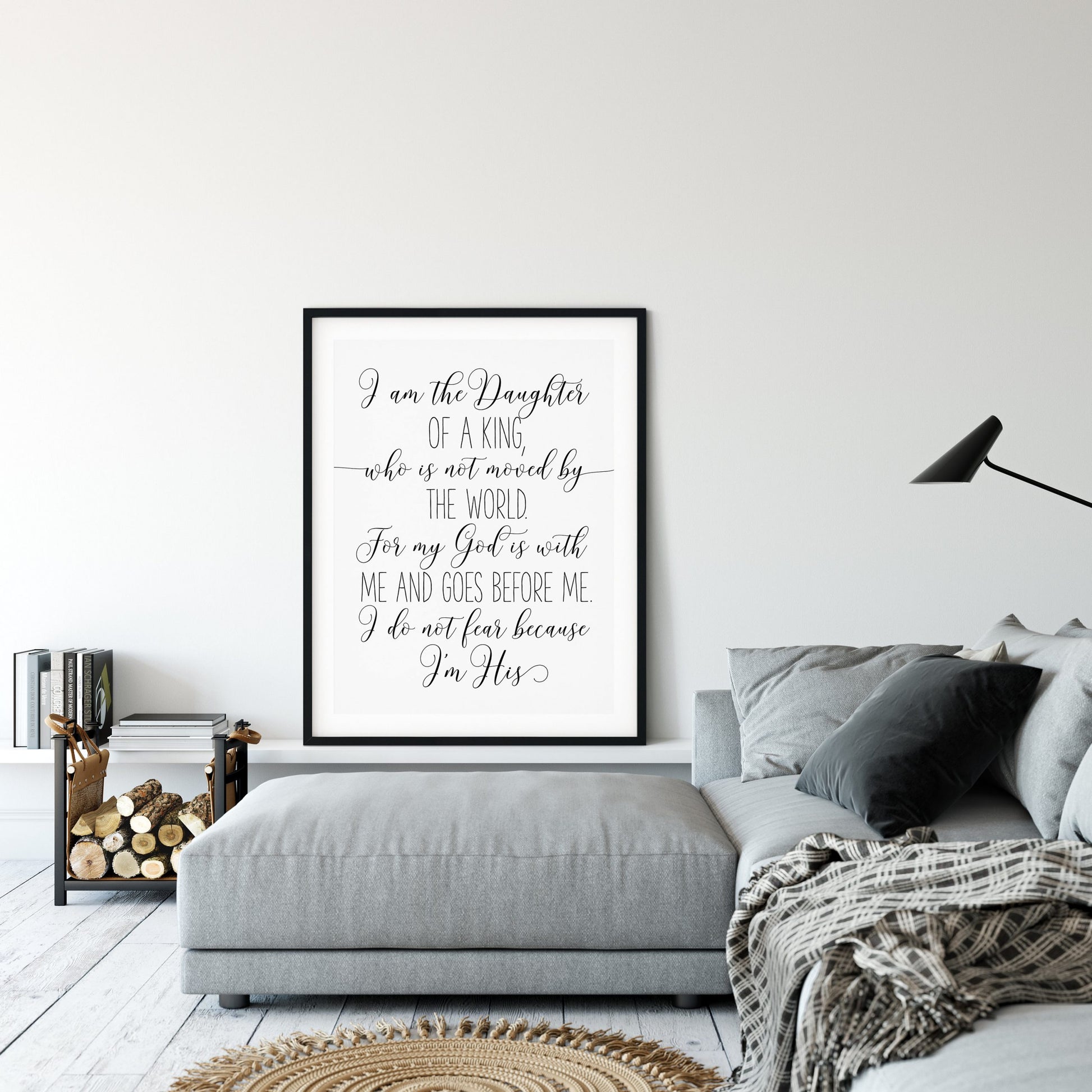 I Am The Daughter Of A King, Bible Verse Printable, Baptism Gift Girl, Nursery Decor Girl Gifts
