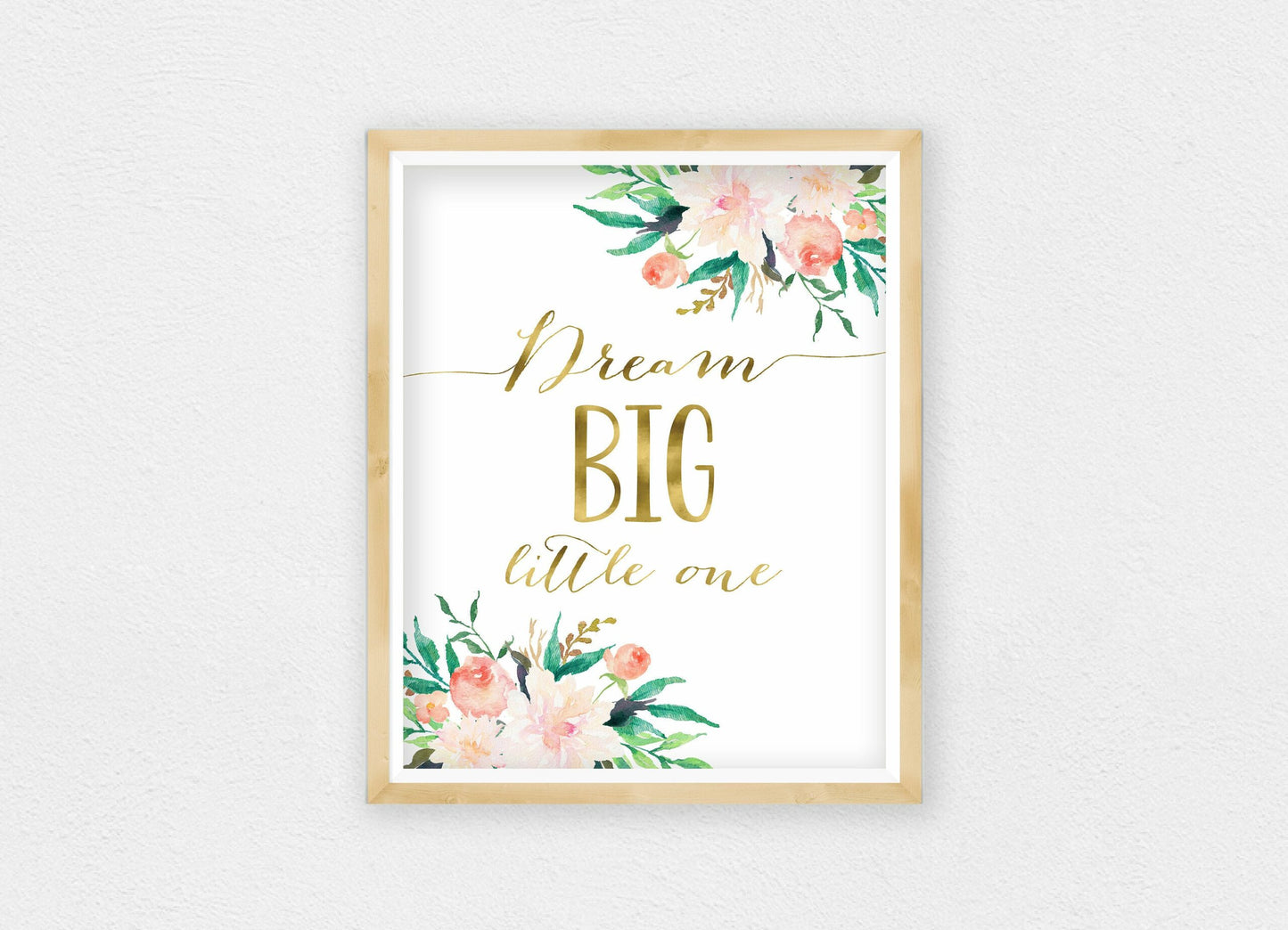 Dream Big Little One, Print Nursery Wall Art,Nursery Decor Girl, Baby Girl Bedroom