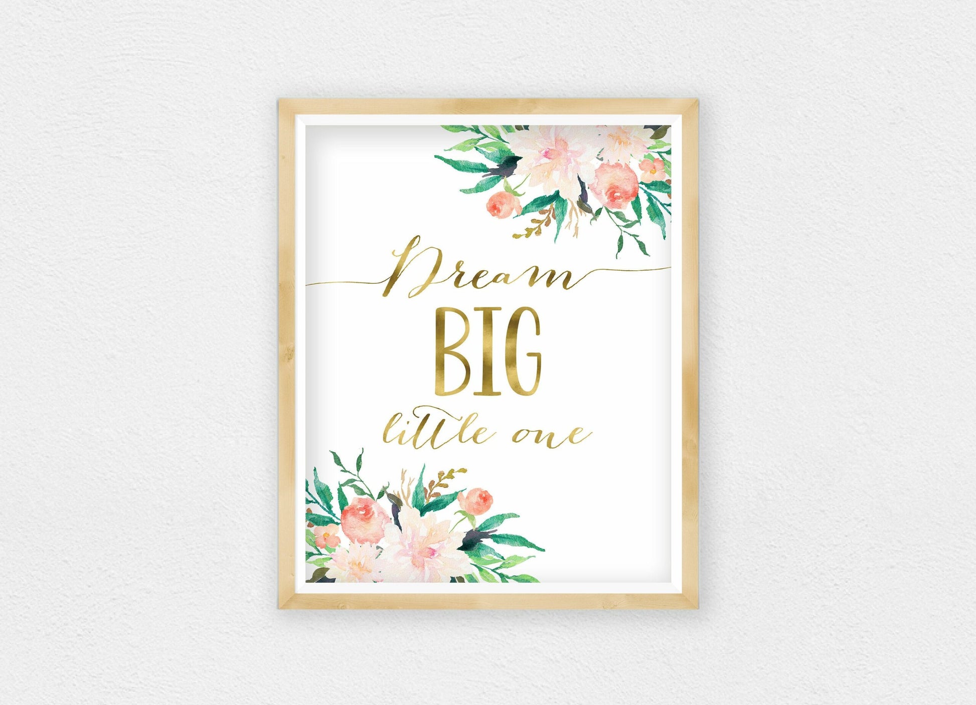 Dream Big Little One, Print Nursery Wall Art,Nursery Decor Girl, Baby Girl Bedroom