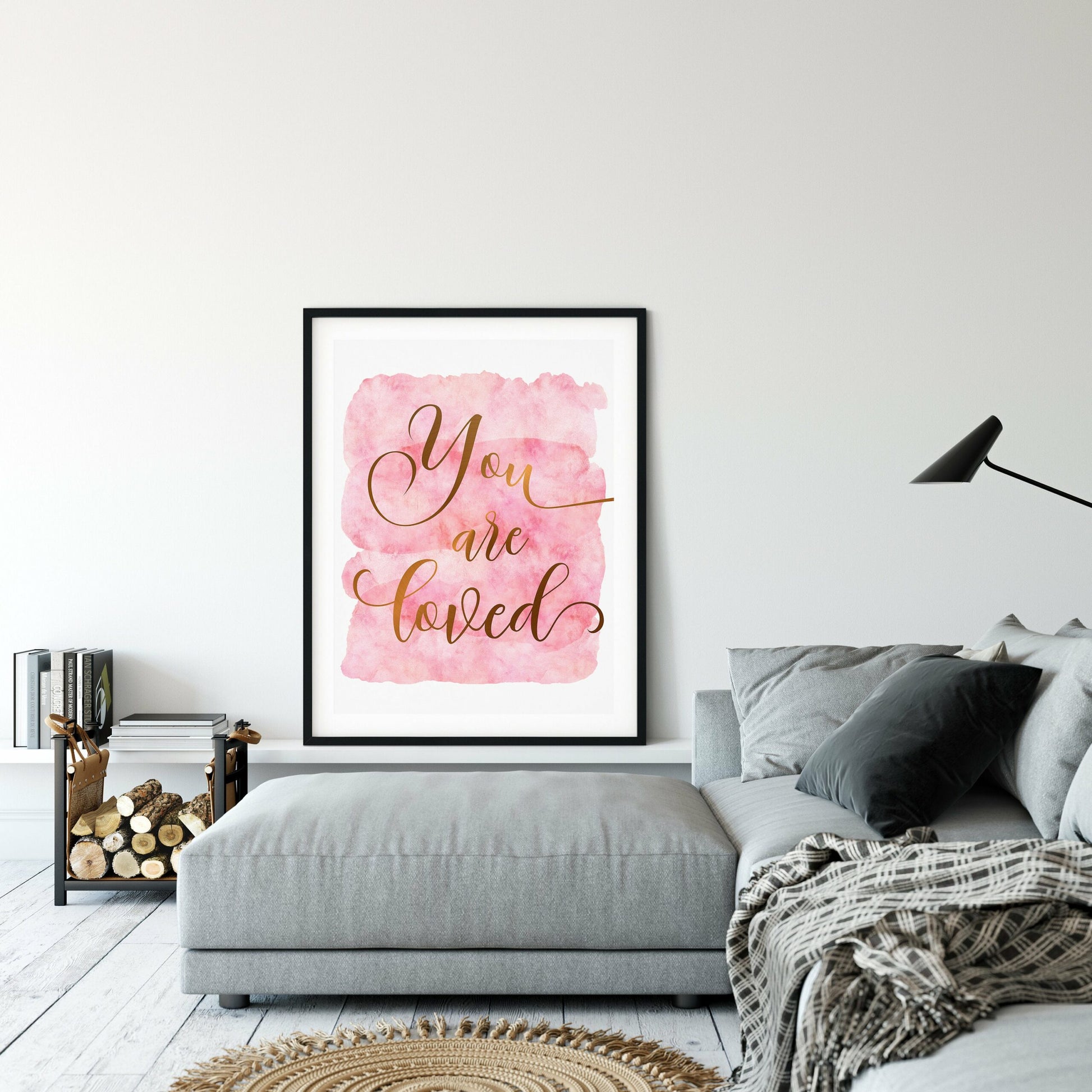 You Are Loved Print, Girls Nursery Printable Wall Art, Girl Room Wall Decor
