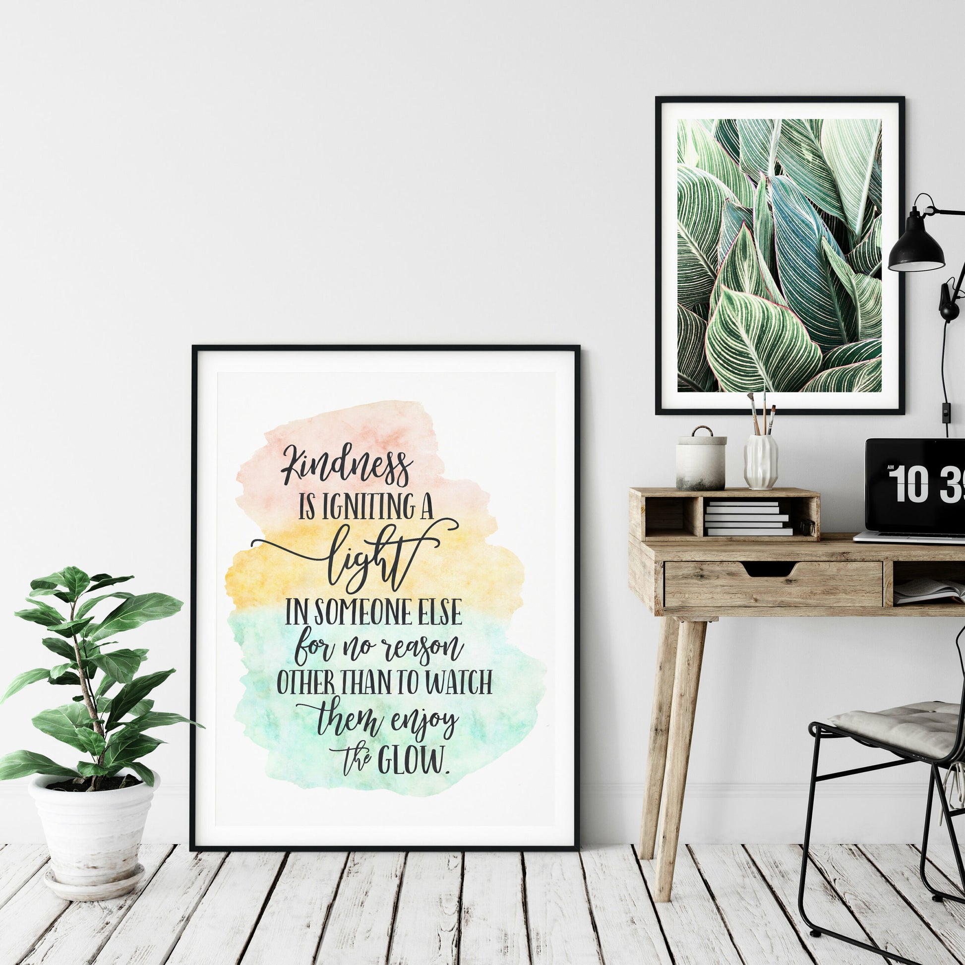 Kindness Is Igniting A Light, Nursery Print Wall Art,Motivation Room Decor