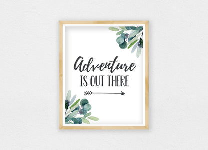 Adventure Is Out There, Boys Nursery Prints,Nursery Home Decor Room Wall Art