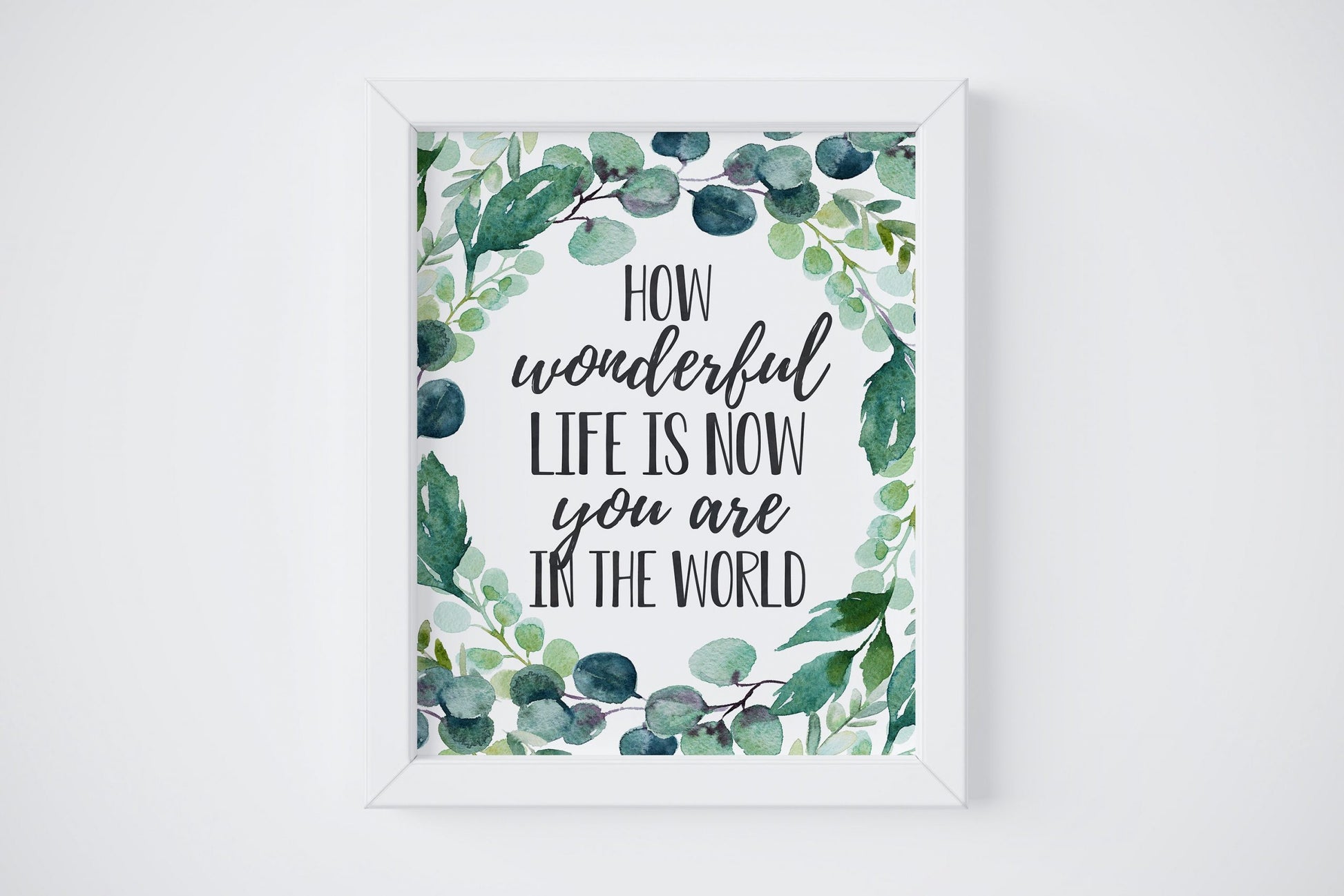 How Wonderful Life Is Now You're In The World,Boys Nursery Prints Decor Wall Art