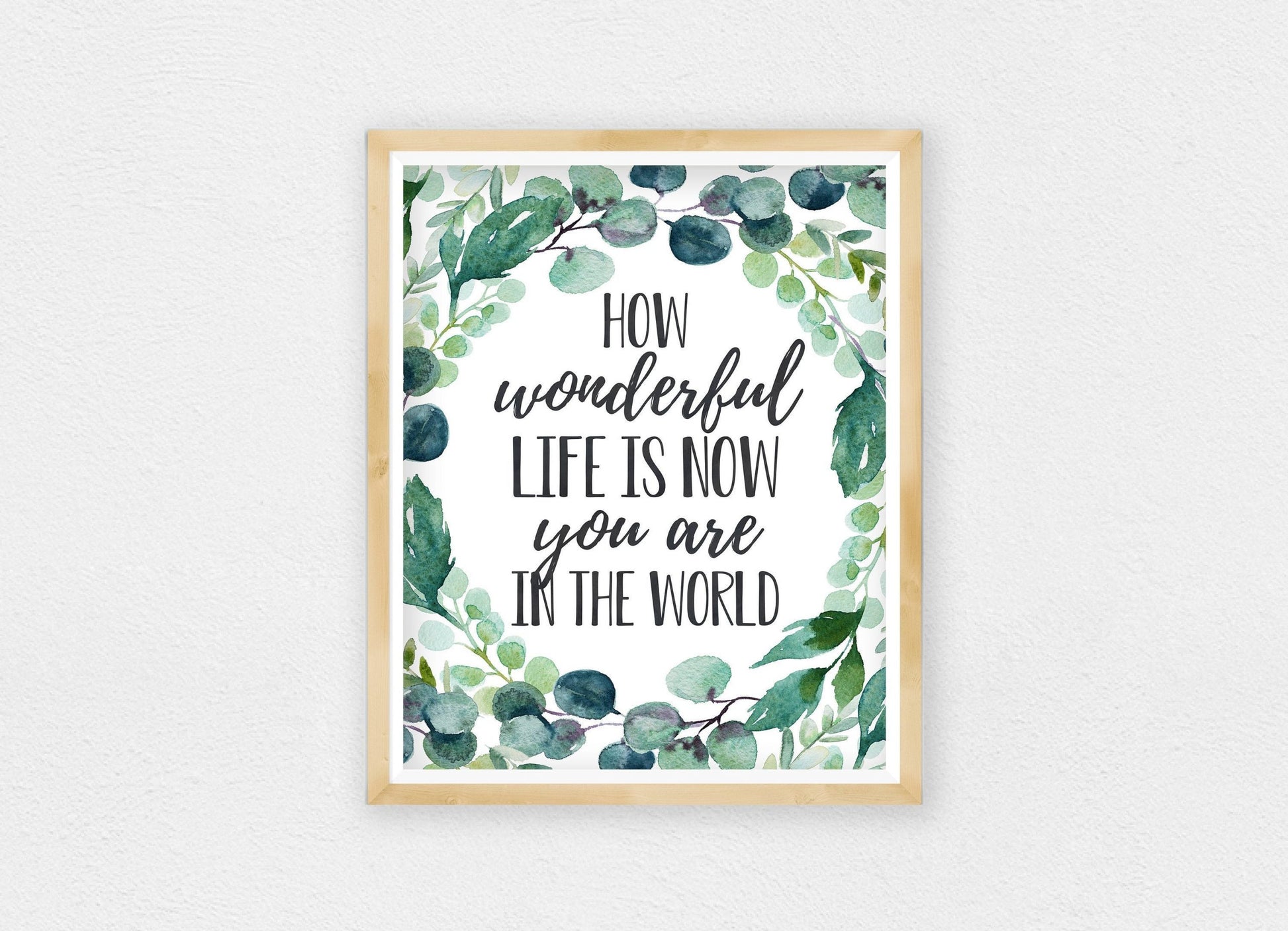 How Wonderful Life Is Now You're In The World,Boys Nursery Prints Decor Wall Art