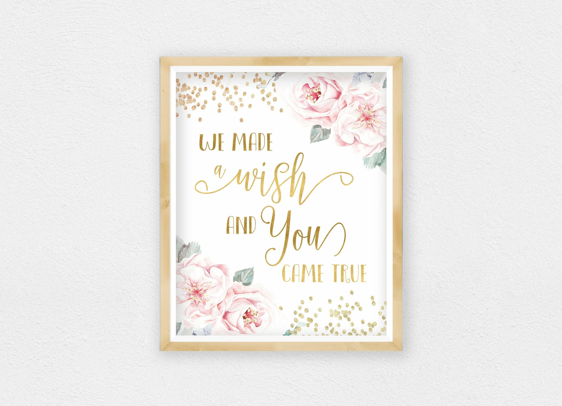 We Made A Wish And You Came True Printable Nursery Wall Art Nursery Decor