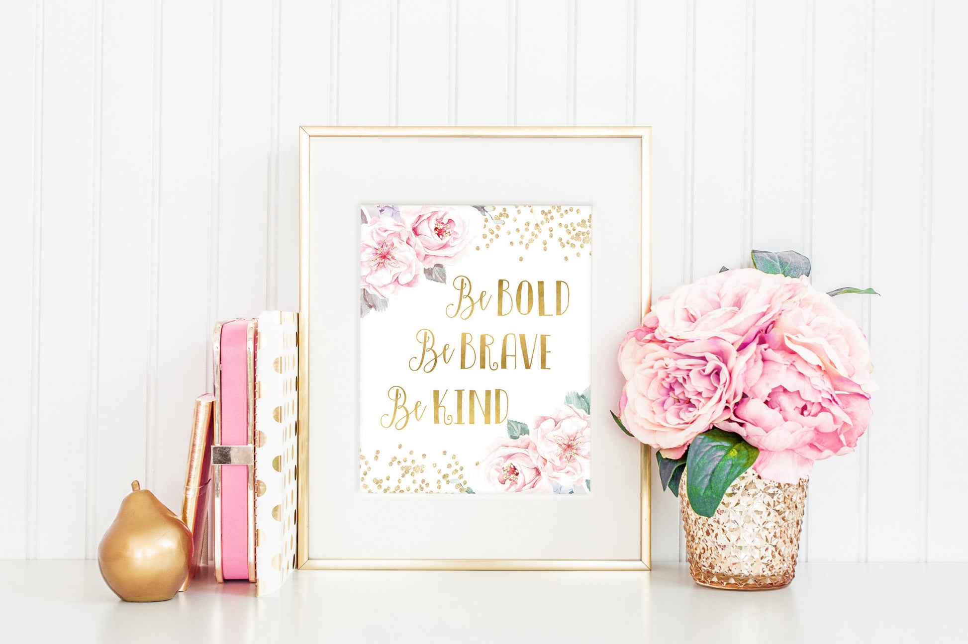 Be Bold Be Brave Be Kind Printable Nursery Wall Art,Nursery Decor Girl room