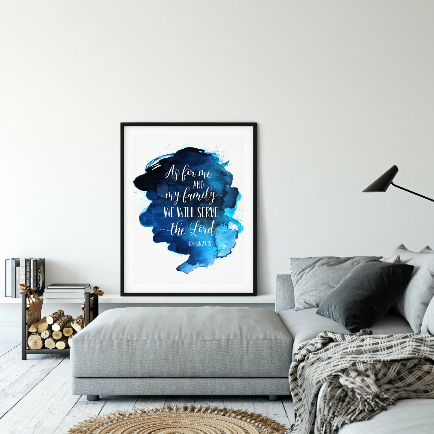 As For Me and My Family We Will Serve the Lord, Joshua 24:15, Bible Verse Printable, Wall Art