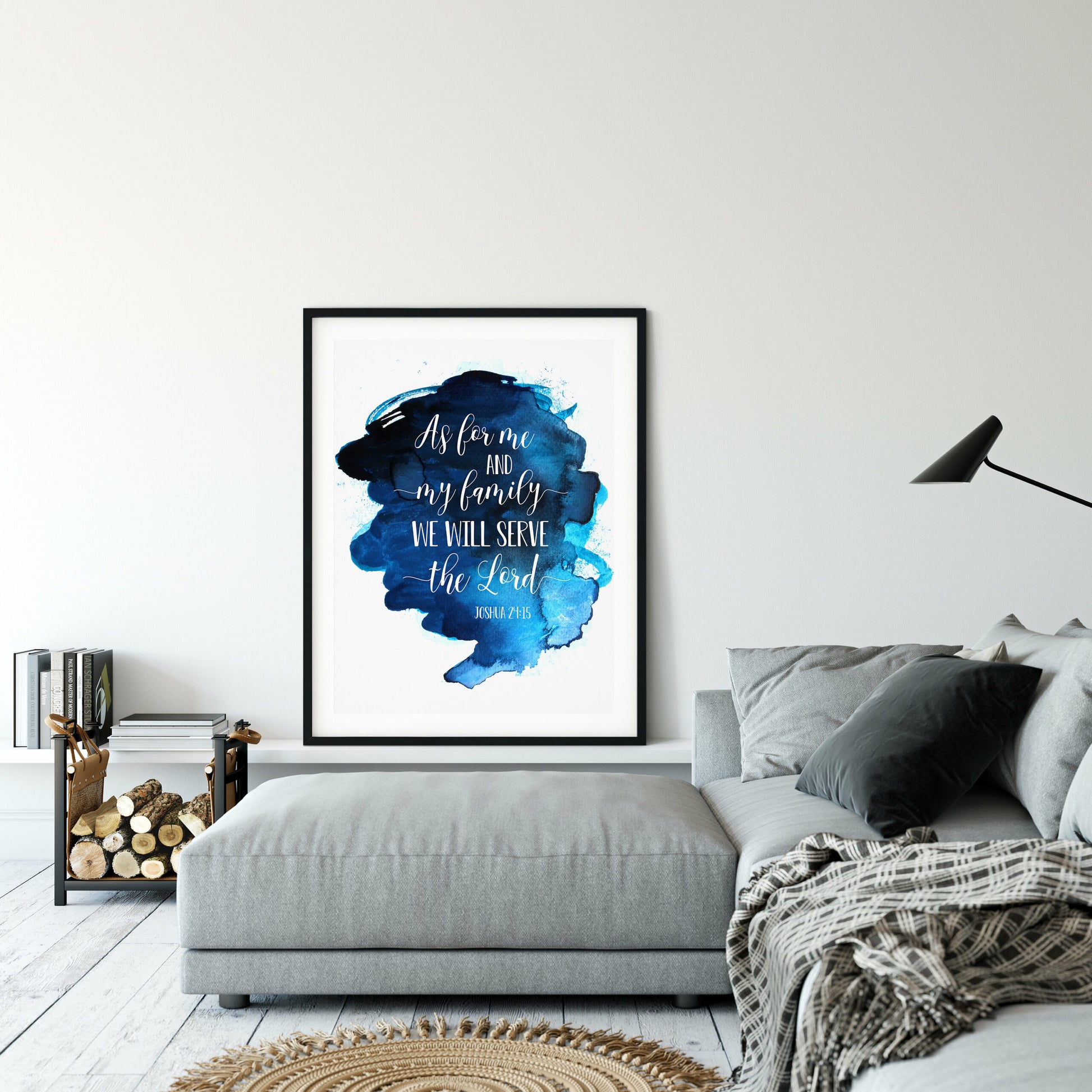 As For Me and My Family We Will Serve the Lord, Joshua 24:15, Bible Verse Printable, Wall Art