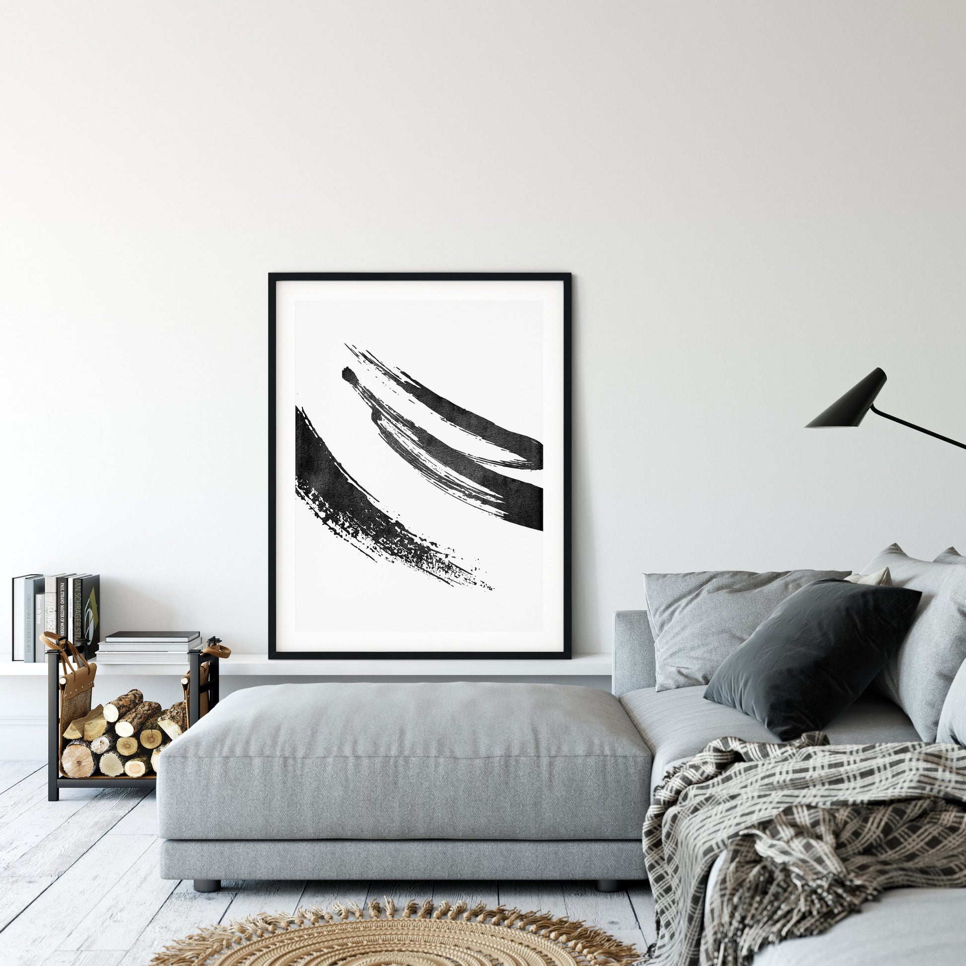 Modern Abstract Printable, Brush Strokes Wall Art, Room Wall Art Decor