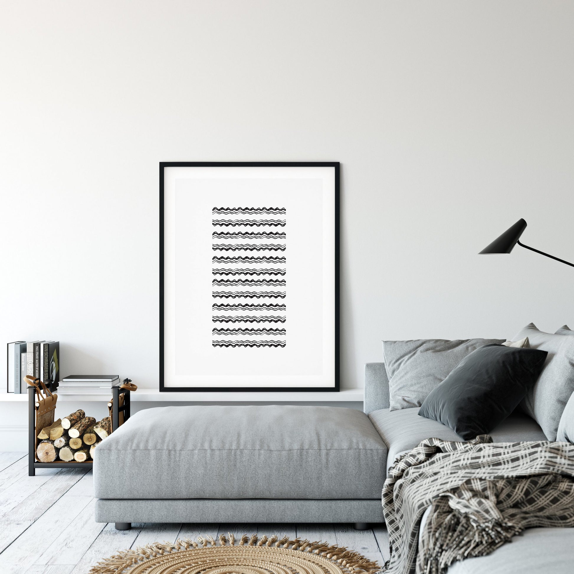 Black White Scandinavian, Modernist Abstract Art Prints, Room Wall Art Decor